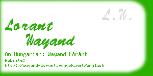 lorant wayand business card